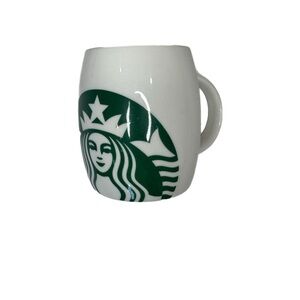 STARBUCKS 2010 Coffee Large Ceramic Mug Cup Green Mermaid Logo 14 oz.